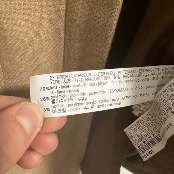 Zara Pea Coat girl size 10 wool blend - Picture 8 of 8